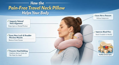Pain-Free Travel Neck Pillow for Comfortable and Better Sleep - 50% OFF Today Only