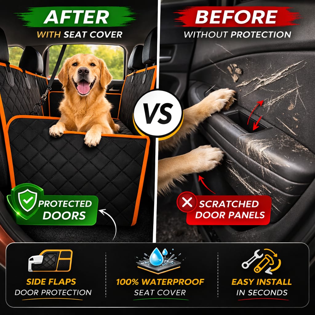 100% Waterproof Pet Car Seat Cover - 50% OFF Today Only